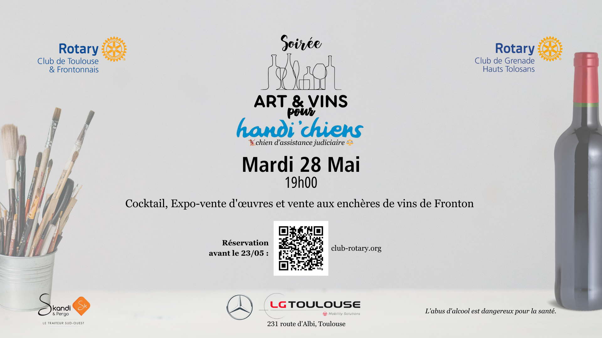 Soirée Art & Vins pour Handi’Chiens
