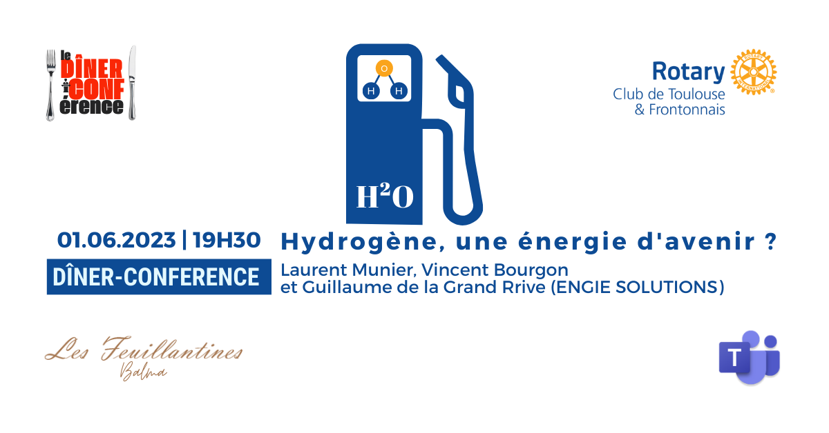 Dîner-Conférence : Hydrogène, une énergie d&rsquo;avenir ?