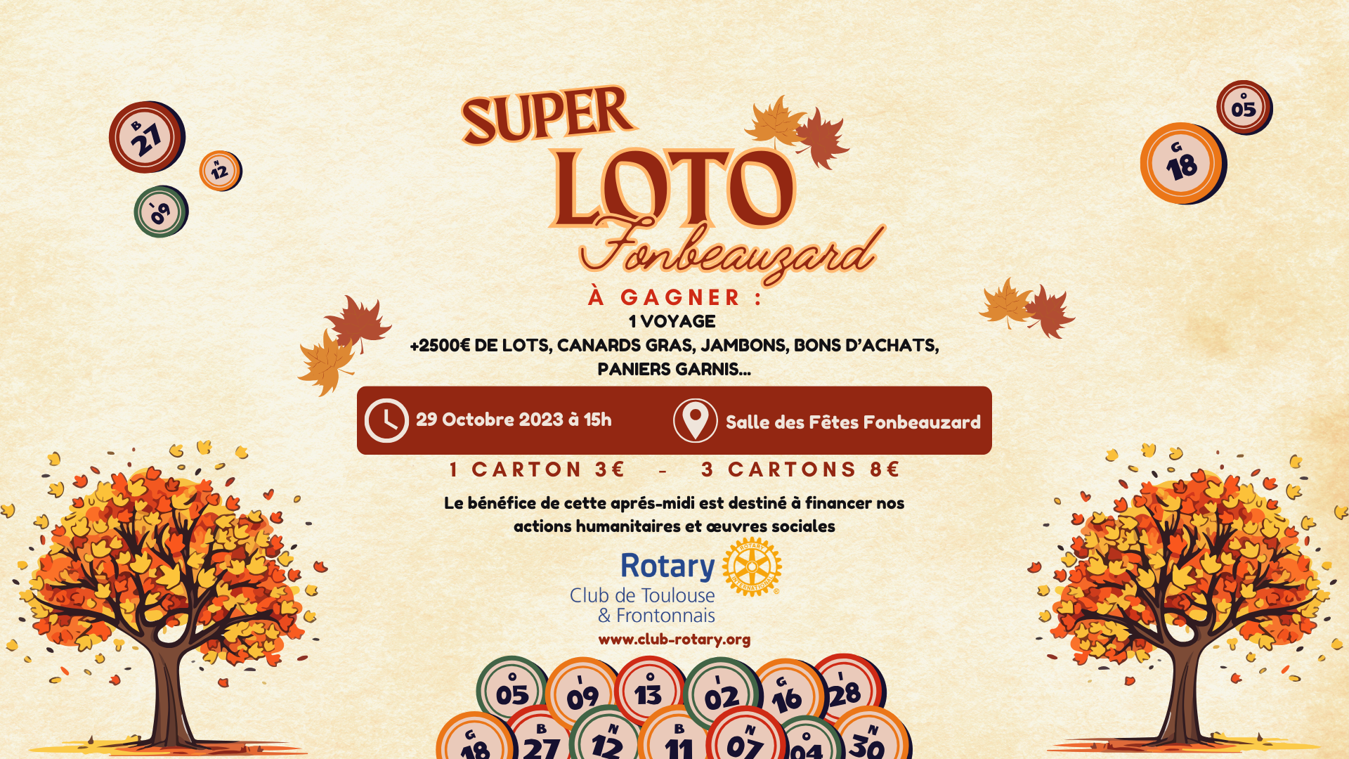 LOTO de FONBEAUZARD du 29/10/2023