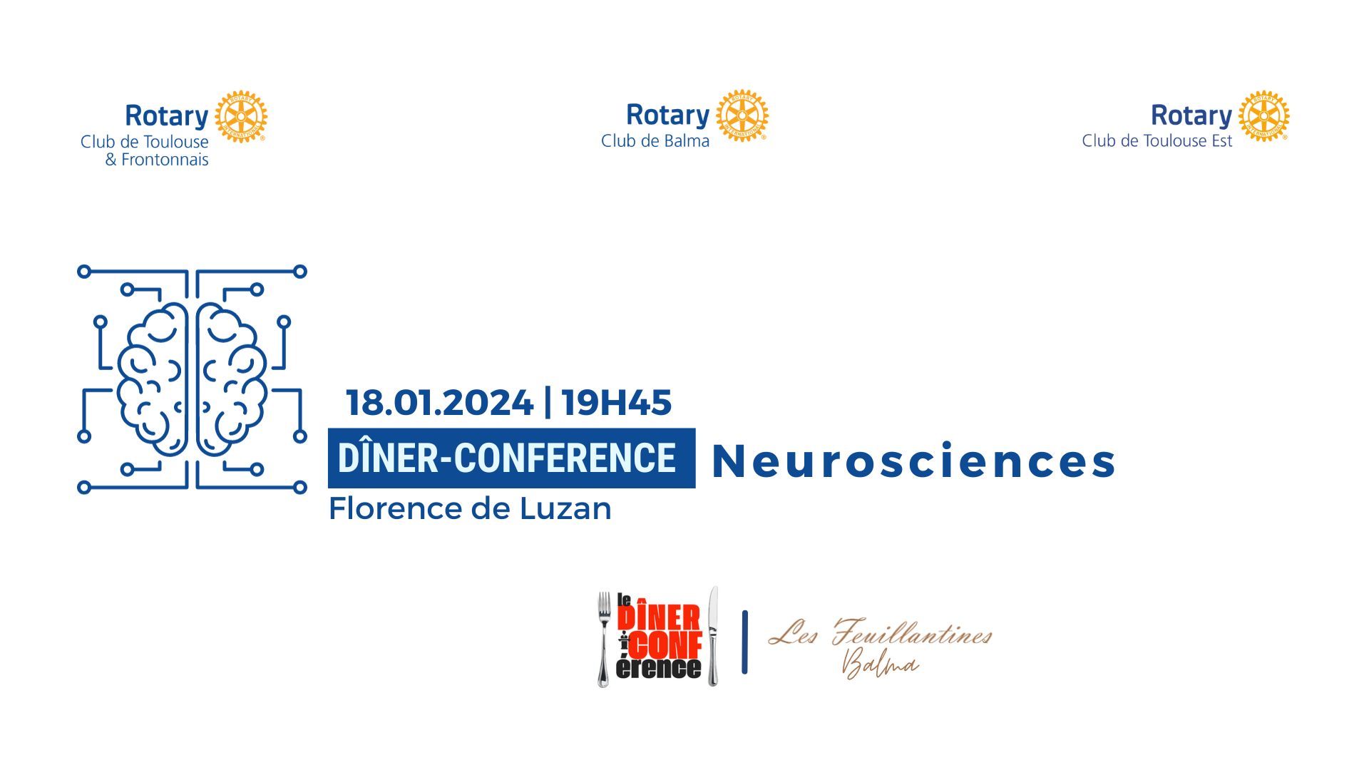Dîner-Conférence sur les Neurosciences le 18/01/24